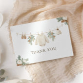 Winter Clothesline Baby Shower Bedankkaart