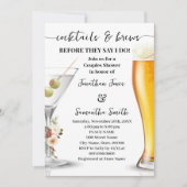 Winter Cocktail & Brews Before I do Couples Shower Kaart (Voorkant)