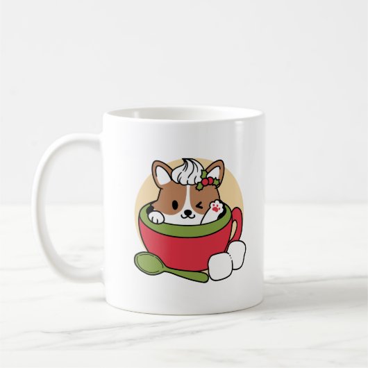 Winter Cocoa Bliss - Schattigee hond in Mok Design (Links)