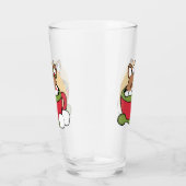 Winter Cocoa Bliss - Schattigee hond in Mok Design Glas (Rechts)