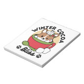 Winter Cocoa Bliss - Schattigee hond in Mok Design Notitieblok (Gedraaid)