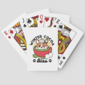 Winter Cocoa Bliss - Schattigee hond in Mok Design Pokerkaarten (Achterkant)