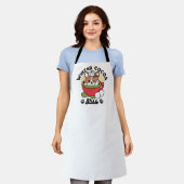 Winter Cocoa Bliss - Schattigee hond in Mok Design Schort (Gedragen)