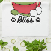 Winter Cocoa Bliss - Schattigee hond in Mok Design Theedoek (Gevouwen)