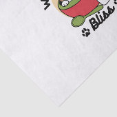 Winter Cocoa Bliss - Schattigee hond in Mok Design Tissuepapier (Detail)