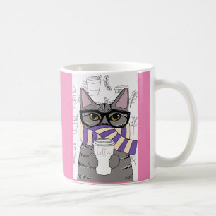 WINTER COFFEE CAT ART-MOKKEN KOFFIEMOK