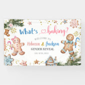Winter Cookie Whats Baking Gender Reveal Spandoek (Horizontaal)