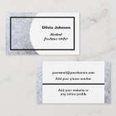 Winter cool modern minimalistisch freelancer wit visitekaartje (Voorkant / Achterkant)