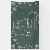 Winter Coquette groene Baby het is koud Spandoek (Verticaal)