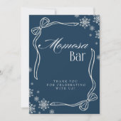 Winter Coquette "Momosa" Mimosa Bar teken Kaart (Voorkant)