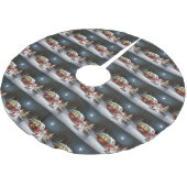 Winter Corgi Caravan Kerstavontuur Kerstboom Rok (Gekanteld)