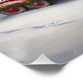 Winter Corgi Caravan Kerstavontuur Perfect Poster (Hoek)