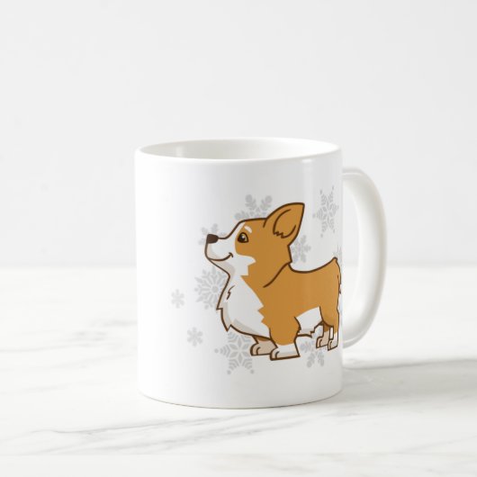 Winter Corgi Mok (Voorkant rechts)