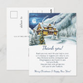 Winter Corporate Kerstfeestdag Dank je wel Briefkaart (Voorkant / Achterkant)