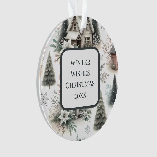 Winter Cottage Snowfall Pattern (devant)