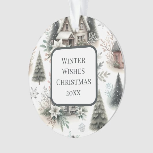 Winter Cottage Snowfall Pattern (devant)