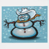 Winter Cowboy Fleece Deken (Voorkant (Horizontaal))