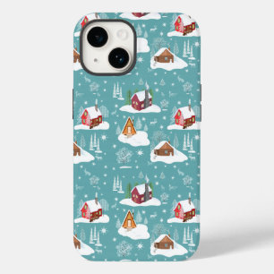 Winter Cozy Cabin Patroon Case-Mate iPhone 14 Hoesje