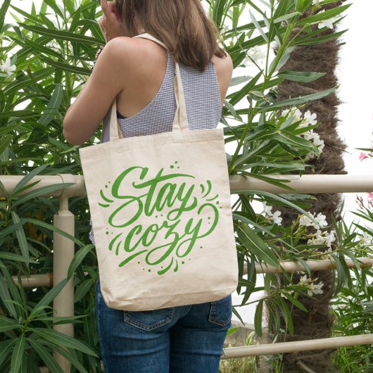 Winter Cozy Quote Tote Bag