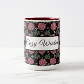 Winter Cozy Roses Floral Coffee Mug (Centre)