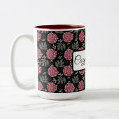 Winter Cozy Roses Floral Coffee Mug (Gauche)