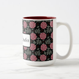 Winter Cozy Rozen Bloem Bekerkop Tweekleurige Koffiemok