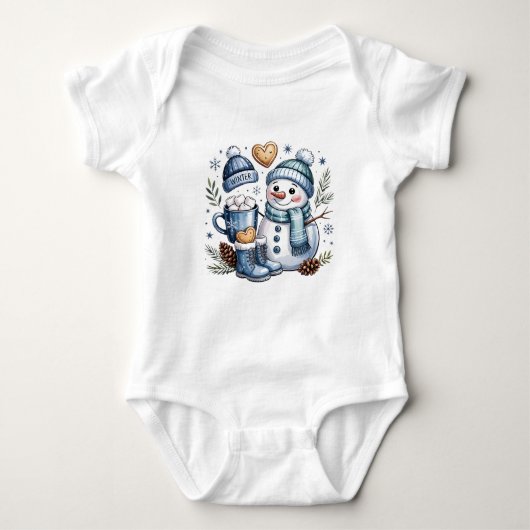 Winter Cozy Snowman Romper (Voorkant)