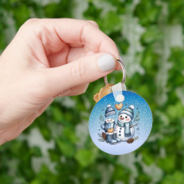 Winter Cozy Snowman Sleutelhanger