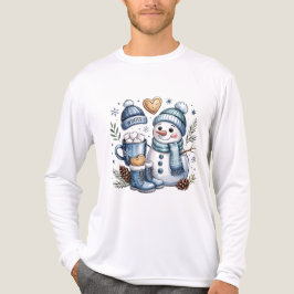 Winter Cozy Snowman  Tri-Blend Shirt