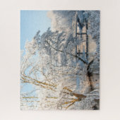 Winter Creek & Bridge, 520 pièces Jigsaw Puzzle (Vertical)