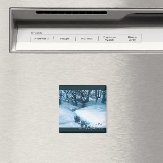 "Winter Creekside" Magneet (Insitu (Vaatwasser))