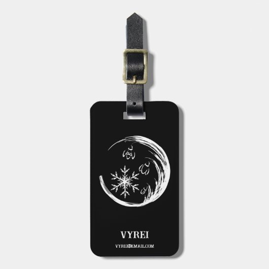 Winter Crest Bagagelabel (Voorkant verticaal)