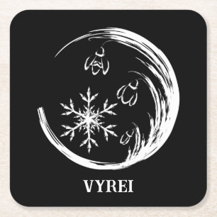Winter Crest Vierkante Kartonnen Onderzetter