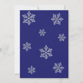 Winter Crystal Sweet 16th Birthday Invite indigo Kaart (Achterkant)