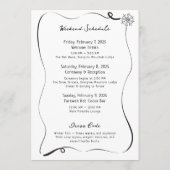 Winter Cupid Ski Wedding Details Kaart (Achterkant)