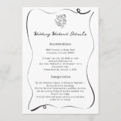 Winter Cupid Ski Wedding Details Kaart (Voorkant)