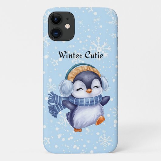 Winter Cutie | Cute Penguin Phone Case (Achterkant)