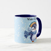 Winter Cutie | Cute Penguin Winter Coffee Mug (Devant droit)