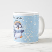 Winter Cutie | Tasse de café d'hiver de manchot mi (Devant droit)