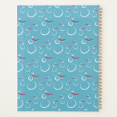 Winter Cyan Cute Snowman Famille Motif (Dos)