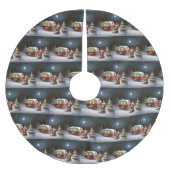 Winter Dachshund Caravan Kerstavontuur Kerstboom Rok (Voorkant)