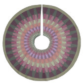 Winter Dahlia in warme gedempte kleuren Kerstboom Rok (Voorkant)