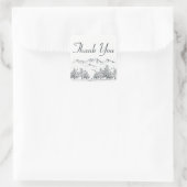 Winter Dank u Mountain Natuur Bomen Bruiloft Vierkante Sticker (Tas)