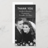 Winter Dankkaart Tijd om Champagne te Drinken Bedankkaart (Voorkant / Achterkant)