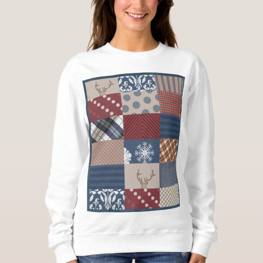 Winter Day Patchwork Trui (Voorkant)