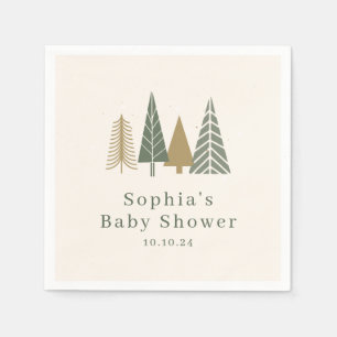 Winter December Baby Shower Servet