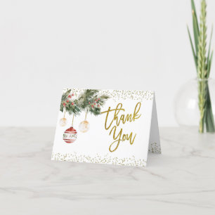 Winter Deck the Halls Bruidsdouche Vouwkaart Bedankkaart