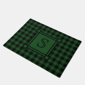 Winter Decor Groene Buffel Geplaatst Custom Monogr Deurmat (Schuin)