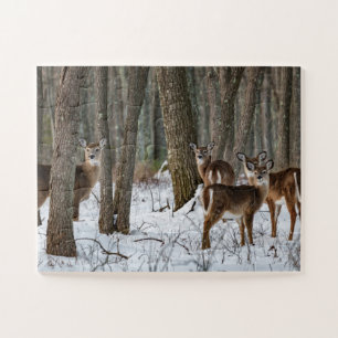 Winter Deer 14x11 eenvoudig Legpuzzel