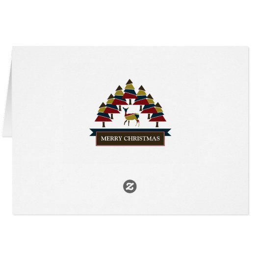 Winter Deer Forest Joyeuses Vacances (Dos Horizontal)